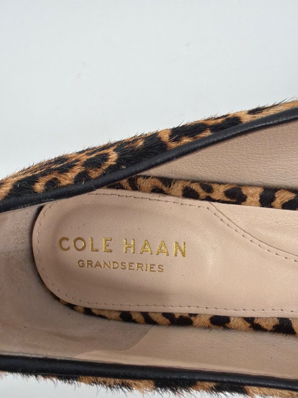 Cole Haan Grandseries Brenna Skimmer Womens 7.5B Leopard Print Leather Chic - Picture 5 of 9